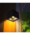 V-Tac 9W Solara vegglampe med sensor - Solcelle, IP65, 3-i-1 CCT, sort