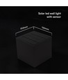 V-Tac 9W Solara vegglampe med sensor - Solcelle, IP65, 3-i-1 CCT, sort