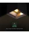 V-Tac 9W Solara vegglampe med sensor - Solcelle, IP65, 3-i-1 CCT, sort