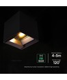 V-Tac 9W Solara vegglampe med sensor - Solcelle, IP65, 3-i-1 CCT, sort