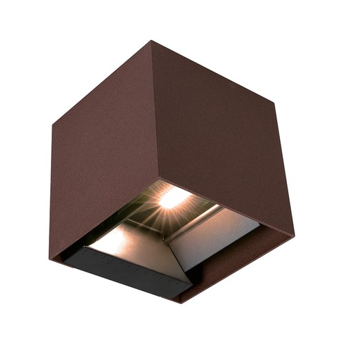 V-Tac 9W Solara vegglampe med sensor, CCT - IP65, PIR-sensor, Corten-finish, solcelle, 3 lysfarger