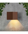 V-Tac 9W Solara vegglampe med sensor, CCT - IP65, PIR-sensor, Corten-farge, solcelle, 3 lysfarger