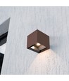 V-Tac 9W Solara vegglampe med sensor, CCT - IP65, PIR-sensor, Corten-finish, solcelle, 3 lysfarger