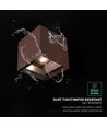 V-Tac 9W Solara vegglampe med sensor, CCT - IP65, PIR-sensor, Corten-farge, solcelle, 3 lysfarger