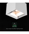 V-Tac 9W Solara vegglampe med sensor - IP65, hvit, 3-i-1 CCT, solcelle