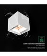 V-Tac 9W Solara vegglampe med sensor - IP65, hvit, 3-i-1 CCT, solcelle