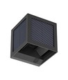 V-Tac 9W Solara vegglampe med sensor - IP65, sort, 3-i-1 CCT, solcelle