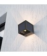 V-Tac 9W Solara vegglampe med sensor - IP65, sort, 3-i-1 CCT, solcelle