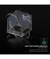 V-Tac 9W Solara vegglampe med sensor - IP65, sort, 3-i-1 CCT, solcelle