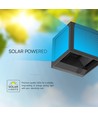 V-Tac 9W Solara vegglampe med sensor - IP65, sort, 3-i-1 CCT, solcelle