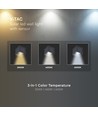 V-Tac 9W Solara vegglampe med sensor - IP65, sort, 3-i-1 CCT, solcelle
