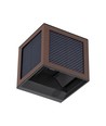 V-Tac 9W Solara vegglampe med sensor, CCT - IP65, Cortenfarget, solcelle