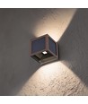 V-Tac 9W Solara vegglampe med sensor, CCT - IP65, Corten, solcelle