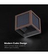 V-Tac 9W Solara vegglampe med sensor, CCT - IP65, Corten, solcelle