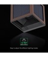 V-Tac 9W Solara vegglampe med sensor, CCT - IP65, Cortenfarget, solcelle