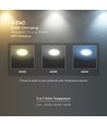 V-Tac 6W Ø10,6cm Backlit LED innfellingspanel - 3-i-1 CCT, CREE chip, 6 års garanti, rund