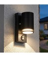 GU10 vegglampe med PIR-sensor - IP44 utendørs, uten lyskilde