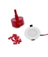 6 stk. 12V downlight - 2,5W, rund, inkl. hullsag og quick connector, til båt mm.