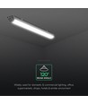 150cm 48W vanntett komplett LED-armatur - 120lm/W, IP65, CREE-chip, 6500K, 6 års garanti