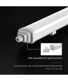 60cm 18W vanntett komplett LED-armatur - IP65, 6500K, CREE, 6 års garanti