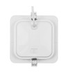 12W Dure 3 kvadratisk LED taklampe - CCT, IP54, 14,5 x 14,5 cm, hvit kant, 110 grader