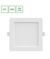 12W Dure 3 kvadratisk LED-taklampe - CCT, IP54, 14,5x14,5 cm