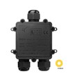 Sort koblingsboks for viderekobling, 3-leder - IP68 vanntett, for skjøting av ledninger, Ø4-8mm kabel