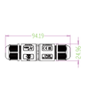 Sort rund koblingsboks, 5 ledere - For sammenkobling av ledninger, DALI/1-10V dimming, IP68 vanntett