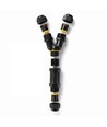 Sort Y-koblingsboks, 5-leder - IP68 vanntett, for skjøting av ledninger, Ø8-12mm kabel