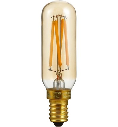 E14 4W dimbar LED rørpære - 8,5cm, 2200K, Gold, filament