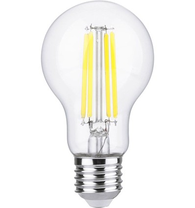 E27 3,8W dimbar LED filamentpære - A60, 806lm, Klasse A, klart glass, 2700K