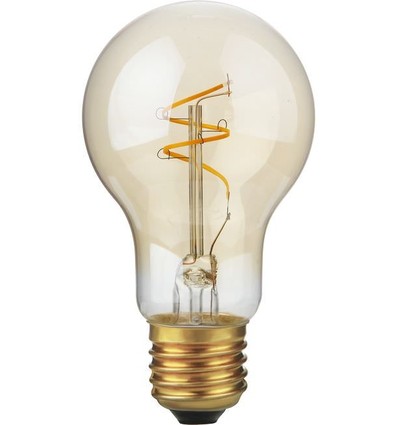 E27 4,2W Slim Flex Filament dimbar LED-pære - 470lm, A60, 2200K, Gold finish