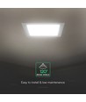 18W kvadratisk LED innfellingspanel - CCT, Backlit, CREE chip, 6 års garanti