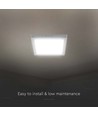 18W kvadratisk LED taklampe - Backlit, CCT, 3-i-1 fargevalg, Cree chip, 6 års garanti