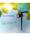 1,54W Solcelle hagespot med spyd - 5,5V, IP54, 3000K, 2200mAh batteri