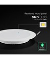 24W Ø17cm Backlit LED innfellingspanel - 3-i-1 CCT, Cree chip, 6 års garanti, rund