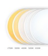 30W LED taklampe med sensor - 5CCT, hvit kant, innebygd bevegelsessensor