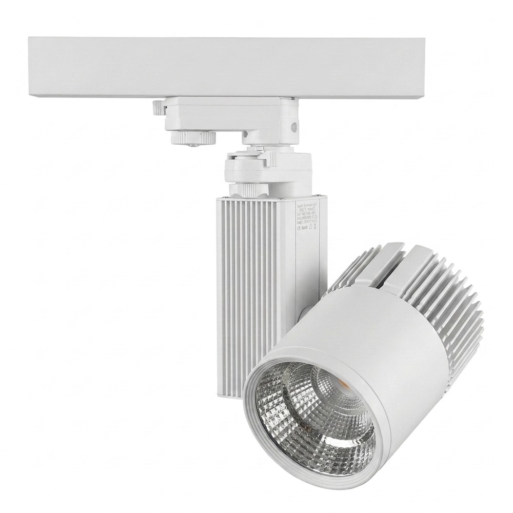 Outlet: 25W LED skinnespot - 3-faset, 4000K, RA90, hvit