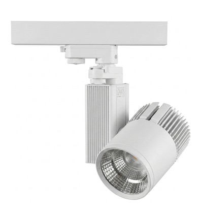 Outlet: 25W LED skinnespot - 3-faset, 4000K, RA90, hvit