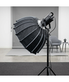 Softbox med raster, Ø65cm - For 200W/300W flomlys, sort