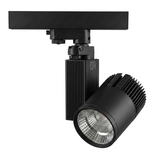Outlet: 35W LED skinnespot - 3-faset, sort, for kjøtt (Rosa+3000K)
