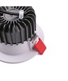 13W Ø11,4cm innfellingsspot RGB+CCT RA93 - 24V DC, Hull: Ø9,5 cm, Mål: Ø11,4 cm, Hvit kant