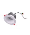 13W Ø11,4cm Downlight RGB+CCT RA93 - 24V DC, Hull: Ø9,5 cm, Mål: Ø11,4 cm, Hvit kant