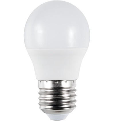 E27 5W LED kronepære - G45, 450lm, opalt glass, 3000K