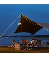 Oppladbar camping LED-lanterne med lyslenke - Hvit, IP64 utendørs