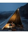 Oppladbar camping LED-lanterne med lyslenke - Hvit, IP64 utendørs