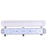 IP65 T8 LED armatur - Til 2x 120 cm LED rør, IP65 vanntett, Gjennomtrådet