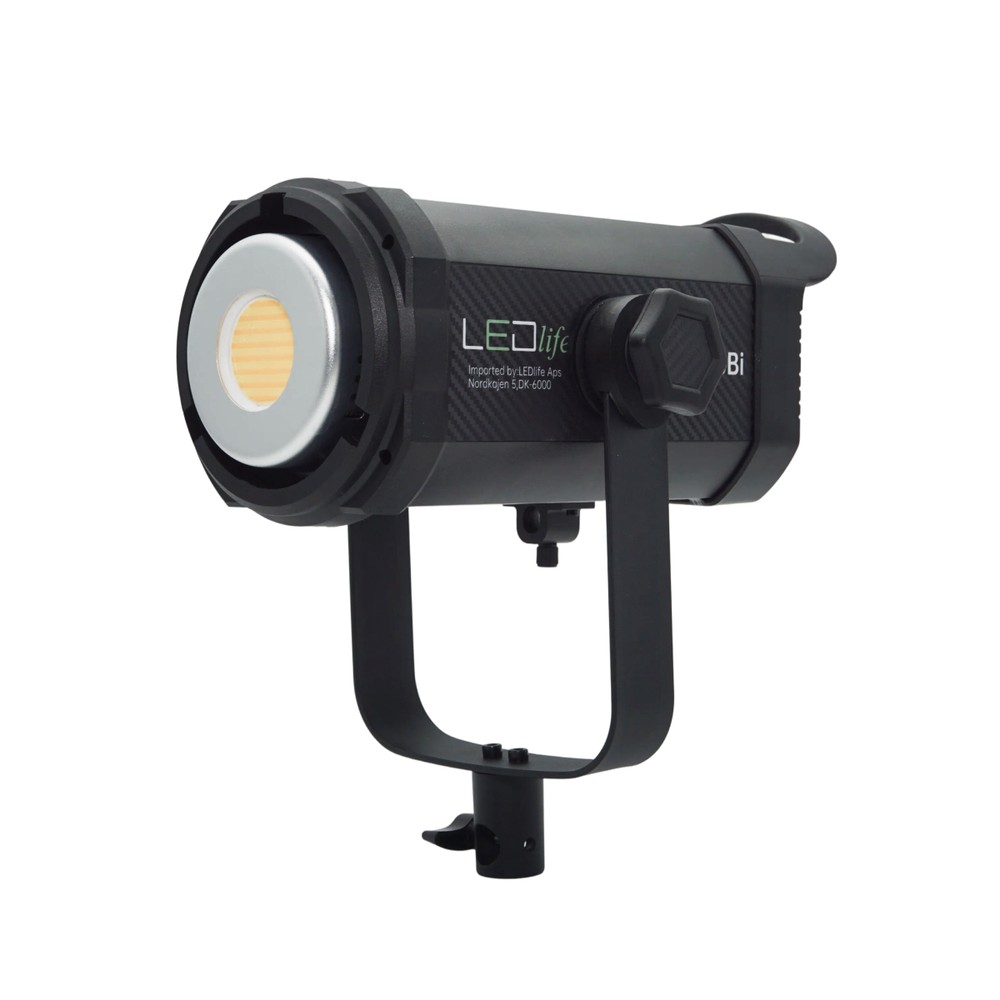 200W Projektør til foto og video - Flimmerfri, justerbar farge/lysstyrke, Display, inkl. fjernkontroll, 5m ledning - Dimbar : Dimmer innebygd, Kulør : CCT (Varm til Kald Hvit)