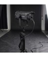 200W Projektør til foto og video - Flimmerfri, justerbar farge/lysstyrke, Display, inkl. fjernkontroll, 5m ledning