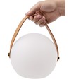 Oppladbar RGB LED bordlampe - Hvit, inkl. fjernkontroll, IP54 utendørs